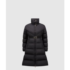 사선 퀼팅 롱 다운 재킷