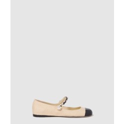 패브릭 및 페이턴트 가죽 발레리나 5F131E