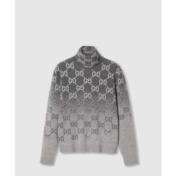 GG 그라데이션 울 자카드 스웨터