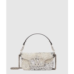 LOCÒ 스몰 플로럴 프린트 자수 핸드백