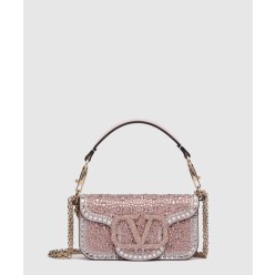 라인스톤 장식 스몰 발렌티노 가라바니 로코 숄더백