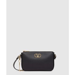 브이로고 시그니처 카프스킨 미니 크로스바디백