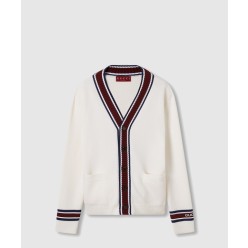 인타르시아 울 니트 가디건