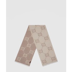 GG 자카드 패턴 니트 스카프 495592