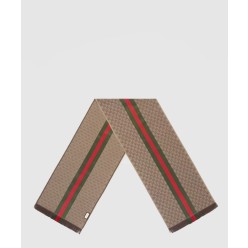 GG 자카드 패턴 니트 스카프 147351