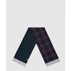 GG  스코틀랜드 체크 울 스카프 715385