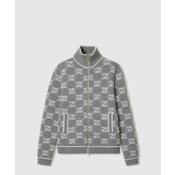 GG 부클레 스티치 자카드 가디건