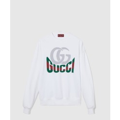 프린트 코튼 저지 스웨트셔츠