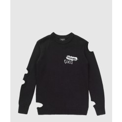 프린트 니트 톱