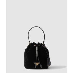 나파 가죽 디테일 벨벳 미니백 1BE067