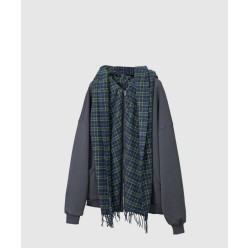 스카프 집업 후드티