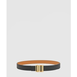 클래식 소가죽 기하학 벨트