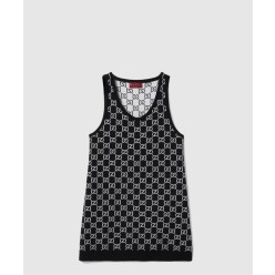 GG 울 자카드 미니 드레스