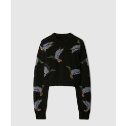 프린트 니트 톱