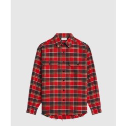 루즈 셔츠 체크 코튼