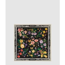 꽃 프린트 실크 스카프 699493