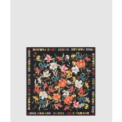 꽃 프린트 실크 스카프  704127