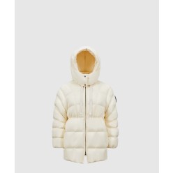 후드 미디 길이 다운 재킷