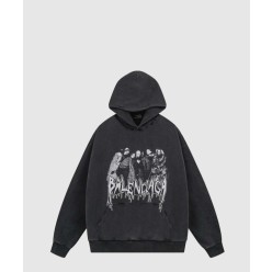 로고 프린트 코튼 후디