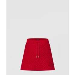 모노그램 패턴 테리 미니 스커트