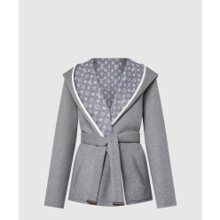 리버서블 시그니처 쇼트 후디드 랩 코트