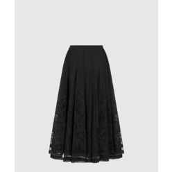 플레어 미디 스커트