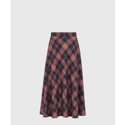 플레어 미디 스커트