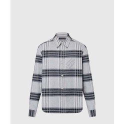 롱 슬리브드 코튼 플란넬 셔츠