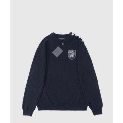 엠브로이더드 코튼 블렌드 크루넥