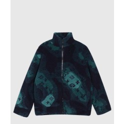 모노그램 카모 플리스 블루종 자켓