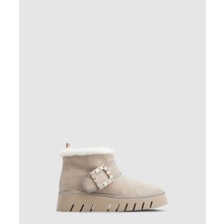 페이턴트 가죽 앵클 부츠 7163