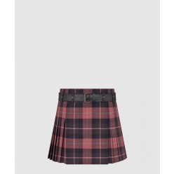 벨트 쇼트 플리츠 치마바지