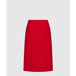 미디 길이 스트레이트 컷 스커트