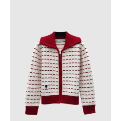 프린트 니트 톱