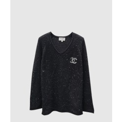 프린트 니트 톱