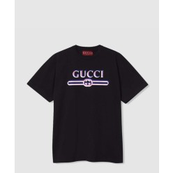 프린트 코튼 저지 티셔츠