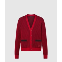 로고 니트 코트