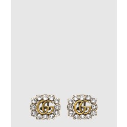 크리스털 더블 G 귀걸이  605779