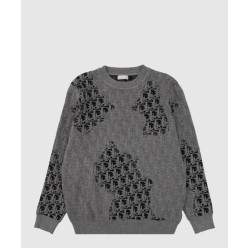 프린트 니트 톱