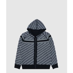 로고 니트 코트