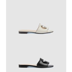 인터로킹 G 컷아웃 슬라이드 샌들 694451