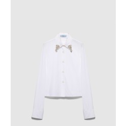 자수 포플린 셔츠