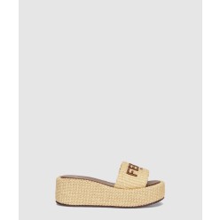 베이지 코튼 파이버 플랫폼 슬라이드 8R8515