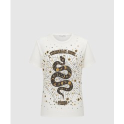 코튼 저지 자수 티셔츠