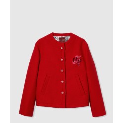 자수 울 부클레 재킷