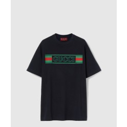 프린트 코튼 저지 티셔츠