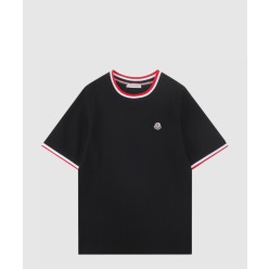 로고 패치 코튼 티셔츠