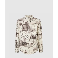 롱 슬리브드 실크 셔츠