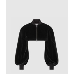 크롭 봄버 재킷