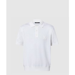 캐시미어 앤드 코튼 블렌드 쇼트 슬리브드 폴로